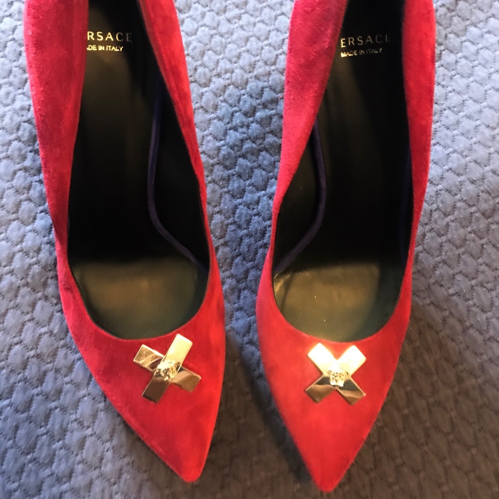 Versace Red Platform, only worn once, size 9